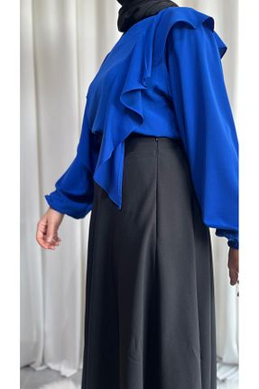 پیراهن آبی زنانه گشاد afife - کد 905289500