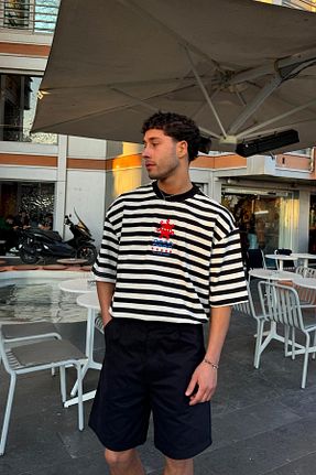 تیشرت مشکی مردانه اورسایز Flaw Wear - کد 905299940