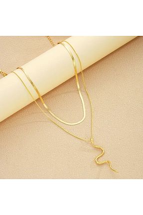 گردنبند جواهر زرد زنانه GIFTPALACE - کد 905315007
