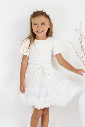 دامن سفید بچه گانه پارچه Le Mabelle - کد 747810365