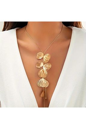 گردنبند جواهر زرد زنانه روکش طلا GIFTPALACE - کد 905321109