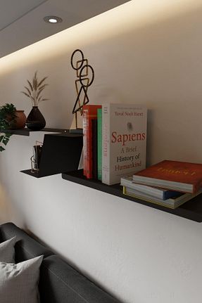 قفسه دیواری مشکی 25 cm risingmaber - کد 905335089