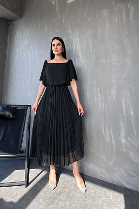 لباس مشکی زنانه شیفون kamacibutik - کد 905375613
