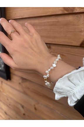 دستبند جواهر سفید زنانه مروارید boncuksepeti - کد 905373820