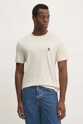تیشرت قهوه ای مردانه یقه دوچرخه Tommy Hilfiger - کد 882161146