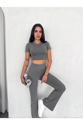 ست بالاتنه و پائین تنه مشکی زنانه بافتنی Cistern İstanbul - کد 905385026