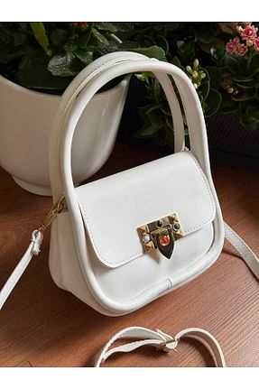 کیف دوشی سفید زنانه چرم مصنوعی ZEYS - کد 905389471