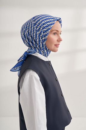 روسری آبی پنبه ای ARMANDA - کد 905399830