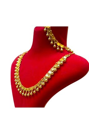 ست جواهر زرد زنانه 2 تایی Mesan Accessory - کد 898088681