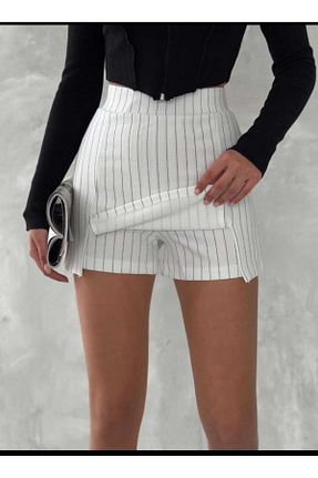 شلوارک و برمودا سفید زنانه فاق بلند Butik - کد 903941471
