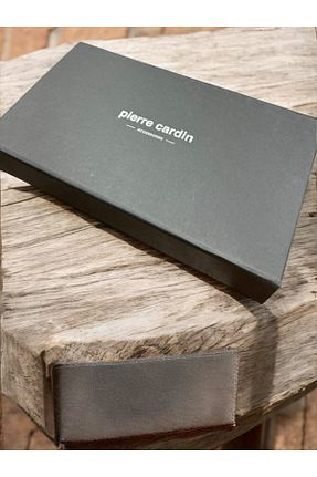 کمربند قهوه ای مردانه چرم خالص Pierre Cardin - کد 905424758
