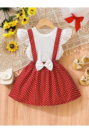 ست بالاتنه و پائین تنه قرمز بچه گانه بافتنی shop - کد 905468919