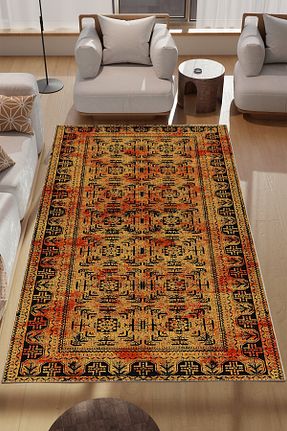 فرش نارنجی زیره ضد لغزش Charmbi - کد 905470035