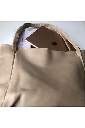 کیف دوشی بژ زنانه چرم مصنوعی Butik - کد 905482127