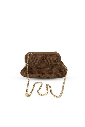 کیف پورتفوی و کلاچ قهوه ای زنانه glomod - کد 903733122