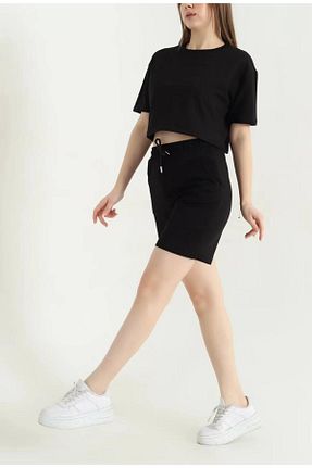 ست بالاتنه و پائین تنه مشکی زنانه بافت MetuCA - کد 905515386