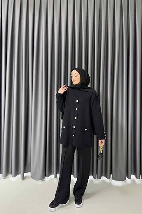 رویه حجاب مشکی Straight Melike Tatar - کد 887049838