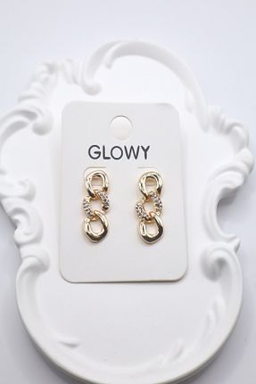 گوشواره جواهر طلائی DEMOKAN - کد 905544637