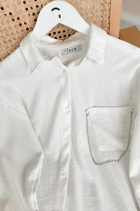 تونیک حجاب سفید بافتنی Gizce - کد 905547342