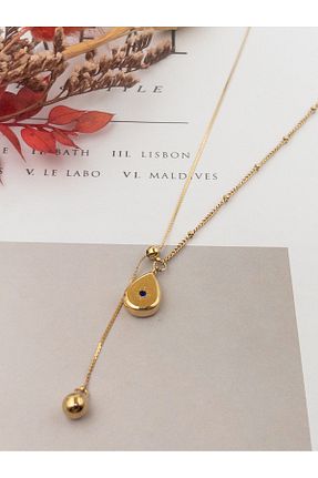 گردنبند استیل ( فولاد ) طلائی زنانه استیل ضد زنگ Siya Silver - کد 861913870