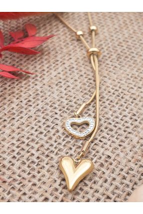 گردنبند استیل ( فولاد ) طلائی زنانه استیل ضد زنگ Siya Silver - کد 855605225
