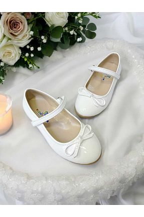 بابت سفید بچه گانه چرم لاکی PATİK BEBE - کد 674428698