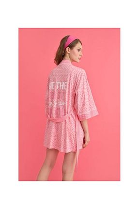 ربدوشام صورتی زنانه Puantiyeli DREAM FASHION - کد 905558281