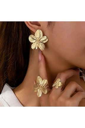 ست جواهر زرد زنانه فلزی GIFTPALACE - کد 905574842