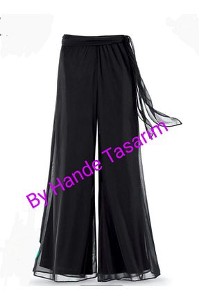 شلوار مشکی زنانه پارچه BY HANDE TASARIM - کد 94785578