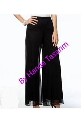 شلوار مشکی زنانه شیفون BY HANDE TASARIM - کد 838554638