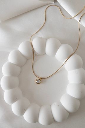 گردنبند استیل ( فولاد ) سفید زنانه استیل (فولاد) Karflake - کد 905588239