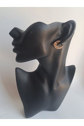 گوشواره جواهر طلائی زیرکن BHR AKSESUAR - کد 905592859