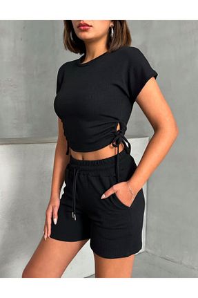 ست بالاتنه و پائین تنه مشکی زنانه رگولار novalook - کد 905589014