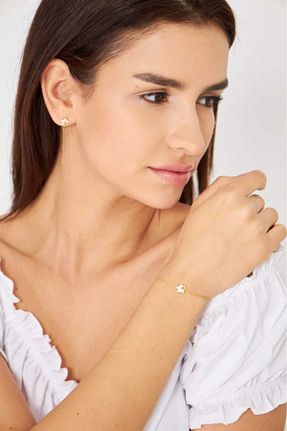 دستبند نقره سفید زنانه 925 عیار esem gold - کد 884989175