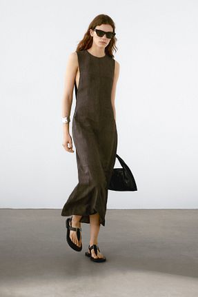 لباس قهوه ای زنانه بافتنی Massimo Dutti - کد 905604413