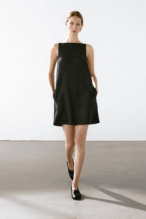 لباس مشکی زنانه بافتنی Massimo Dutti - کد 905605740
