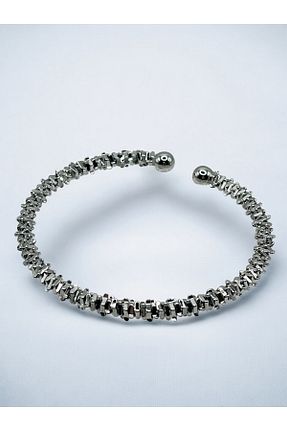 دستبند استیل (فولاد) طوسی استیل ضد زنگ AU Accessories - کد 897201403