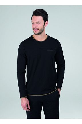 تیشرت طوسی مردانه یقه U Blackspade - کد 458233394