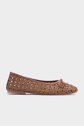 بابت قهوه ای زنانه چرم خالص SHOEMARK - کد 905644285