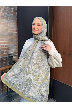شال سبز زنانه پنبه ای Mira İpek - کد 902777871