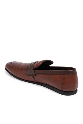 کفش لوفر قهوه ای مردانه چرم خالص Tergan - کد 838246055