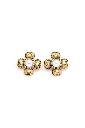 گوشواره مروارید طلائی Mon Reve - کد 863413583