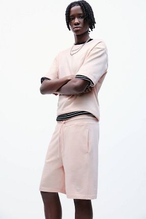 شلوارک و برمودا صورتی مردانه پنبه ای Pull & Bear - کد 899525904