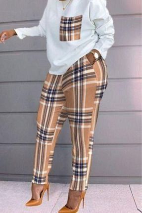 ست بالاتنه و پائین تنه بژ زنانه بافت Sisa Butik - کد 905717169