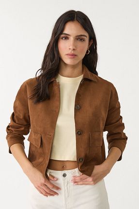 کت قهوه ای زنانه رگولار Stradivarius - کد 905715466