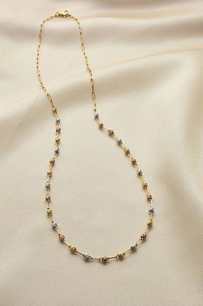 گردنبند طلا زرد زنانه 14 عیار Cenova Jewelry - کد 905718318