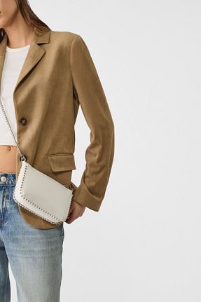کیف دوشی سفید زنانه پلی اورتان Stradivarius - کد 905735142