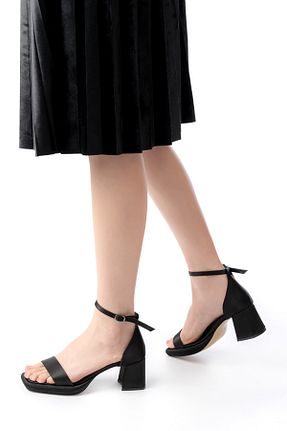 کفش پاشنه بلند کلاسیک مشکی زنانه پاشنه پلتفرم CİRON SHOES - کد 905743261