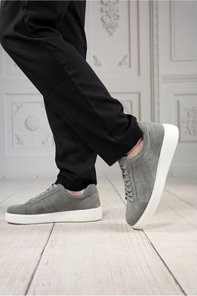 کفش اسنیکر طوسی مردانه چرم اصل DAXİS Sportwear Company - کد 905747779