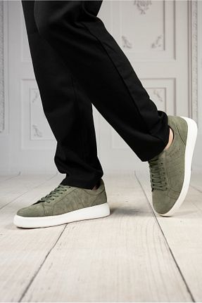 کفش اسنیکر خاکی مردانه چرم اصل DAXİS Sportwear Company - کد 905748186